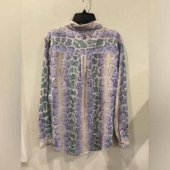 Equipment Ampara Blue Slim Signature Python Skin Snakeskin Print S New no tags - Picture 5 of 7